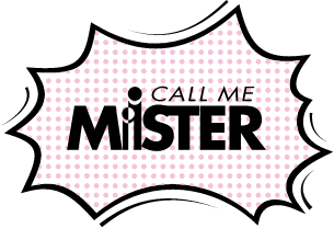 Call me mister Logo on Comic book themed shape